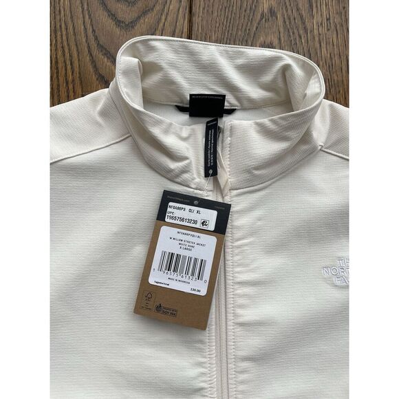 The North Face Women's XL Full-Zip Willow Stretch Jacket White Dune NEW - Picture 2 of 6